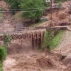 la devastazione lasciata dopo l'ingrossamento del torrente Varrone